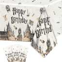 2 x 3Pcs Magical Wizard Tablecloth Birthday Party Supplies Plastic Disposable Rectangular Watercolor Table Cover Birthday Decorations for Kids 54 * 108 inch