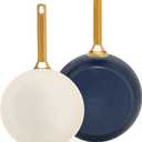 GreenPan Nonstick Reserve Pro 10 & 12 Frying Pan Set, NSF Certified Ceramic, Hard Anodized PFAS-Free Skillets, Stainless Steel Handles, Oven & Dishwasher Safe, Twilight Blue