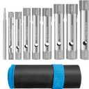 DURATECH 10-Piece Shower Valve Socket Wrench Set with Bar Handles, Metric, 6-22mm, for Removing Tub & Shower Valve, Home Plumbing Repairs