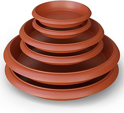 LOOPSEED Plant Saucer 6 Pack Drip Trays Planter Pot Base for Indoor Houseplants Outdoor Garden Heavy Duty Plastic Drainage Tray 5 inch 8 inch 11 inch 3 Sizes 2 Each Round (Terracotta) LOOPSEED Plant Saucer 6 Pack Drip Trays Planter Pot Base for Indoor Houseplants Outdoor Garden Heavy Duty Plastic Drainage Tray 5 inch 8 inch 11 inch 3 Sizes 2 Each Round (Terracotta)