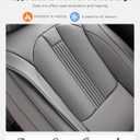 Huidasource Gray Back Seat Covers, Nappa Leather Rear Seat Covers with Ventilation Holes, Velcro Adjustable, Compatible with Seat belts, Child Safety Seats, Universal Fit for Most Cars SUV Trucks Gray