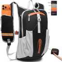 CROSSGEAR 16L RFID Hiking Backpack, Lightweight Foldable Packable Backpack, Small Travel Hiking Daypack for Women Men Black