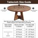 Round Fitted Tablecloth with Elastic Edge, Waterproof Plastic Table Cloth, Flannel Backed Vinyl Tablecloths Fits 40" - 44" Round Tables for Dining, Camping, Indoor and Outdoor, Dark Blue