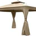 Garden Winds Replacement Canopy for The Allen Roth Finial Gazebo - Standard 350 - Beige
