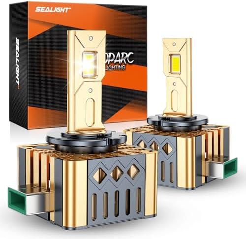 SEALIGHT D3S Bulbs, 6500K Cool White 45000 LM 10X Brightness HID Bulbs, 0.01S Instant Start 1:1 D3S Original HID Replacement 66340 42403 42302 Plug and Play Pack of 1