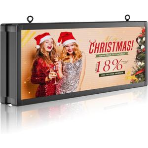 P10 Outdoor Full Color Programmable Double Sides LED Signs 39"x 14" with WIFI,Programmable Scrolling LED Display,Texts and Image Display for led Advertising Sign Board (Double sides)