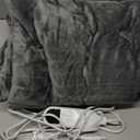 Bedsure Heated Blanket Throw Blanket - Fast Heating Electric Blanket, Soft Flannel Heated Throw with 4 Time Settings, 6 Heating Settings, Warm Gifts for Grandma & Grandpa & Seniors (50“x60”, Grey)