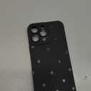 for iPhone 16 Pro Max Case 6.9 Inch 2024, Aesthetic Love Hearts Print Phone Case for Women Girls Men, Silicone Protective Phone Cover for iPhone 16 Pro Max, Black Love Hearts