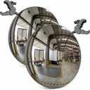 2 Pcs 17.3 Inch Acrylic Convex Mirror, Adjustable Clamp Mount
