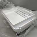 Calmootey 3Tier Rolling Utility Cart with Drawer,Multifunctional Storage Organizer with Plastic Shelf & Metal Wheels,Storage Cart for Kitchen,Bathroom,Living Room,Office,White