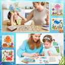 24 Pack Under the Sea Color Your Own Wooden Jigsaw Puzzles for Kids Ocean Coloring Puzzles Bulk DIY Jigsaw Party Favors Gifts Exchange Classroom Activities Home Educational Game Toy
