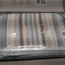 VOOVA & MOVAS Aqua Striped Towels Set, Quick Dry, Thick & Absorbent, Soft, 6 PCS Bathroom Towels