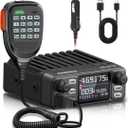 GMRS Mobile Radio,25W Long Range GMRS Repeater Capable Base Two Way Radio NOAA Emergency 200 Channels with Programming Cable,Cigar DC Adatper,VOX,Dual PTT,for Car,Truck,Off Road Overlanding Gear