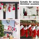 2 x Christmas Stocking Hooks,Non Slip Vinyl Coated Stocking Holder for Mantle Set of 4 Pack, Black Metal Stocking Hanger with Rubber Coated Stocking Hooks for Christmas Party Decorations