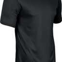 Champro Men's Vision Adult Lightweight Polyester T-Shirt Jersey, Black, 2X-Large (Black, XXL)