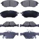 Replacement for Brake Pads Front and Rear Ceramic Subaru Legacy 2015 all,Subaru Legacy 2016/2017/2018 3.6R,Outback 2015-2018 Brake Kits (D1078 D1808)