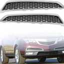 Front Bumper Lower Grille & Trim Left And Right Side Compatible With Acura AC MDX 2010 2011 2012 2013 ; Replacement For 71102STXA00, 71107STXA00