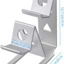 ASIEIT 2Packs Controller Holder, 2 Tier Universal Aluminum Display Stand for Desk Game Enthusiasts Gift Stand Compatible with Series XS, Elite 2, PS5, PS3, Switch Pro and Almost All Controller, Silver