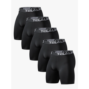 TELALEO Pack of 4, Compression Shorts for Men Spandex Sport Shorts Athletic Workout Running Performance Baselayer Underwear