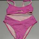 SUUKSESS Women Cutout Color Block Bikini Sets Sexy High Cut 2 Piece Bathing Suit M