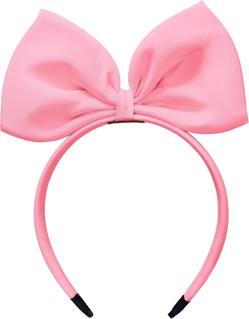 Hair Band Bow Headbands Headdress Perfect Hair Accessories For Halloween Cosplay Costume Accessories (1 Count (Pack of 1), Pink)