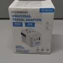 decqle Universal Travel Adapter, International Travel Plug Adapter with 2 USB-C(PD 20W)  1 USB-A Ports, All in One Portable Adaptor, for USA, UK, EU, AU  224+ Countries (White) US