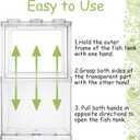 4PCS Plastic Small Betta Fish Tank, 0.6 Gallon Stackable Fish Bowl, Cube Fish Aquarium Tank for Shrimp, Turtle, Small Crab (Clear)