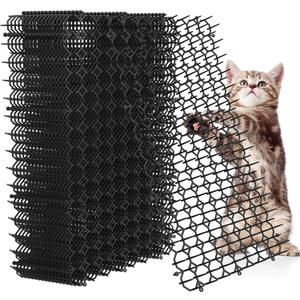 Hmyomina 16 x 8 Inch Scat Mat for Cats, 10 Pack Cat Scat Mat with Spikes - Deterrent Mat for Cats and Dogs - Cat Deterrent Outdoor & Indoor