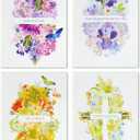Hallmark Religious Easter Cards Assortment, Painted Flowers (16 Vintage Easter Cards with Envelopes)