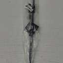 24" Cane Bolt Heavy Duty Gate Drop Rod, Hardware Ground Latch Gate Stopper Gate Hardware, Solid Steel Cane Bolts for Wood Fences PVC Vinyl Metal Gates Fences Doors (Black Finish 2 Pack)