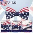 Independence Day Hair Clips Patriotic American Flag Hair Bows, Fashionable High-End 4th of July Hair Clips Independence Day Hair Accessories for Baby Girls 2PCS (1 Count (Pack of 1))