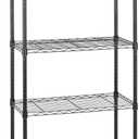 Amazon Basics 5-Shelf Heavy Duty Garage Shelving Storage Rack with 4" Wheel Casters, Adjustable Metal Wire Organizer, 300 lbs Per Shelf, 30" x 14" x 64.75", Black