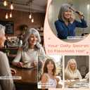 SEIKEA Hair Toppers for Women Real Human Hair with Wispy Bangs, 10" Ultra-light Breathable Hairpiece for 3.5''x2.7'' Mild Thinning Hair, Hand-Tied Scalp Hairpieces for Daily Wear & Gray Hair Coverage
