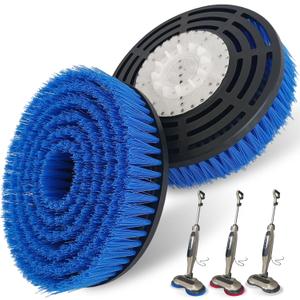 2 Pack S7001 Upgraded Mop Pad Replacement Brush Heads for Shark Steam Mop Pads | Professional Cleaning and Polishing | Compatible with Shark S8201/S7000Series | for Deep Cleaning Hard Floors (Blue)