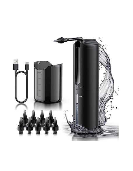 Ear Wax Removal - Electric Ear Irrigation Flushing System - Water Powered Ear Cleaner with 4 Pressure Modes - Safe and Effective Ear Cleaning Tool - Water Resistant USB Rechargeable