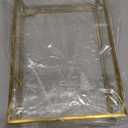 Hipiwe Gold Glass Photo Box,Vintage Photo Storage Organizer, Trinket Box Jewelry Display Organizer Keepsake Box Case Home Decor (Small)