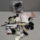 Black Bow Birthday Party Decorations, Coquette Bow Black and White Silver Confetti Long Balloons Happy Birthday Banner Fringe Curtain Tassel Pompoms for Women Girls Theme Baby Shower Party Supplies