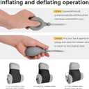 BEBAS Adjustable Air Lumbar Support Pillow for Office Chair, Car & Gaming Chair Memory Foam Back Support for Pain Relief & Posture Correction with Washable Cover, Grey