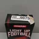 SYNCFUN Glow in The Dark Football for Boys, Light Up Football for Night Outdoor Sports Games, Red Glowing Ball, Ball Accessories Gifts for Teen Boy Toys Ages 3 Old and Up