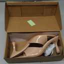 Womens Pointed Toe Mule Sandal Heels, Slip On Open Toe Kitten Heels for Women, Heeled Sandals Mules for Dress,Casual Outfits,8