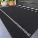 Color&Geometry Front Door Mats Outdoor Doormat for Outside Entry Home Entrance Back Porch Patio Waterproof | Heavy Duty Non-Slip Outdoors Floor Welcome Matts Exterior - 17"x29" Black