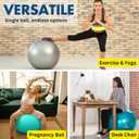 ProBody Pilates Yoga Ball - Exercise Balls, Various Sizes, for Stability, Pregnancy, Workout & Physical Therapy