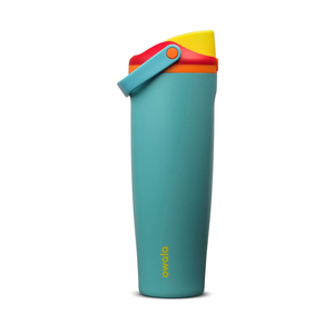 Owala FreeSip Sway Insulated Stainless Steel Water Bottle with Two-Way Spout, Built-In Straw and Bucket Handle, Made for Travel, School, and Sports, 40oz, BPA Free, Leak Proof, Summer Sweetness