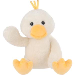 Apricot Lamb Toys Plush White Velvet Duck with Thin Foot Stuffed Animal Soft Cuddly Perfect for Kids (9 in)