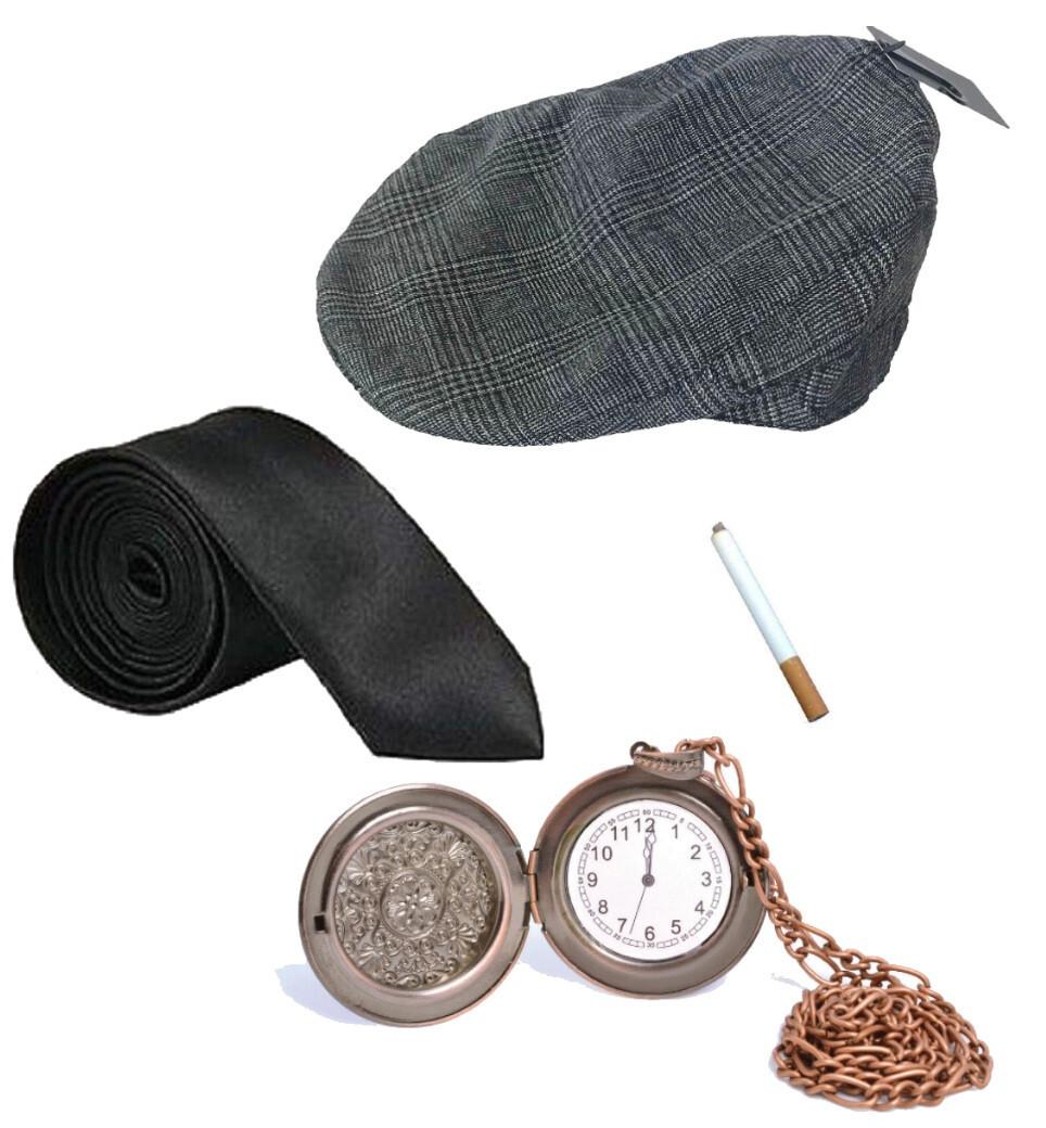 1920s Men Costume Accessories Set Roaring Retro Gangster Costume