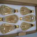 Minetom LED Edison Light Bulbs，Equivalent 60W Incandescent Light Bulbs，E26 Base，Warm White，6Pcs