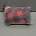 Dog Winter Coat - Windproof Fleece Warm Thick Dog Jacket Clothes for Cold Weather - Plaid Pet Vest Coat Outfits for Large Dogs - Indoor & Outdoor Use (L, Red)