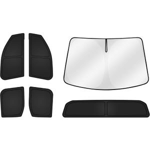 T TGBROS Window Shades for Toyota Tacoma 2024 2025 2026 Windshield Side Rear Window Full Set Window Shades Privacy for Tacoma Accessories Foldable Black Out Window Cover 6PCS