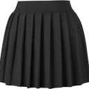Women Sexy Pleated Mini Skirts Ruffle Club Y2k Role Play A-line Skater Skirt Casual Stretchy Uniform for Girls