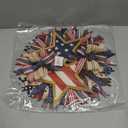 250th Anniversary Patriotic Star Wreath, 15.7'' Red White and Blue Wreath All-Weather Farmhouse Outdoor Holiday Decoration, Memorial Wreath for Front Door, 4th of July Garland for Home Wall Porch